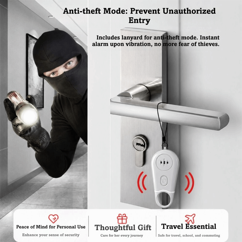Personal Alarm Keychain - Alarme de sécurité personnelle portable, sirène