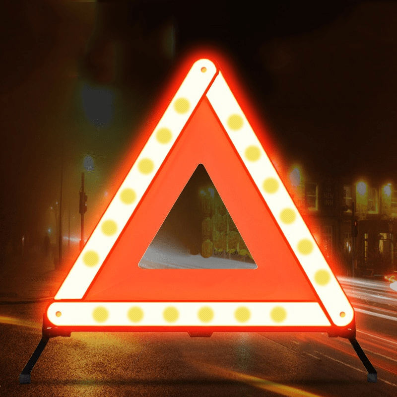 Emergency Exit Sign - 1 réflecteur triangulaire de voiture pliable,