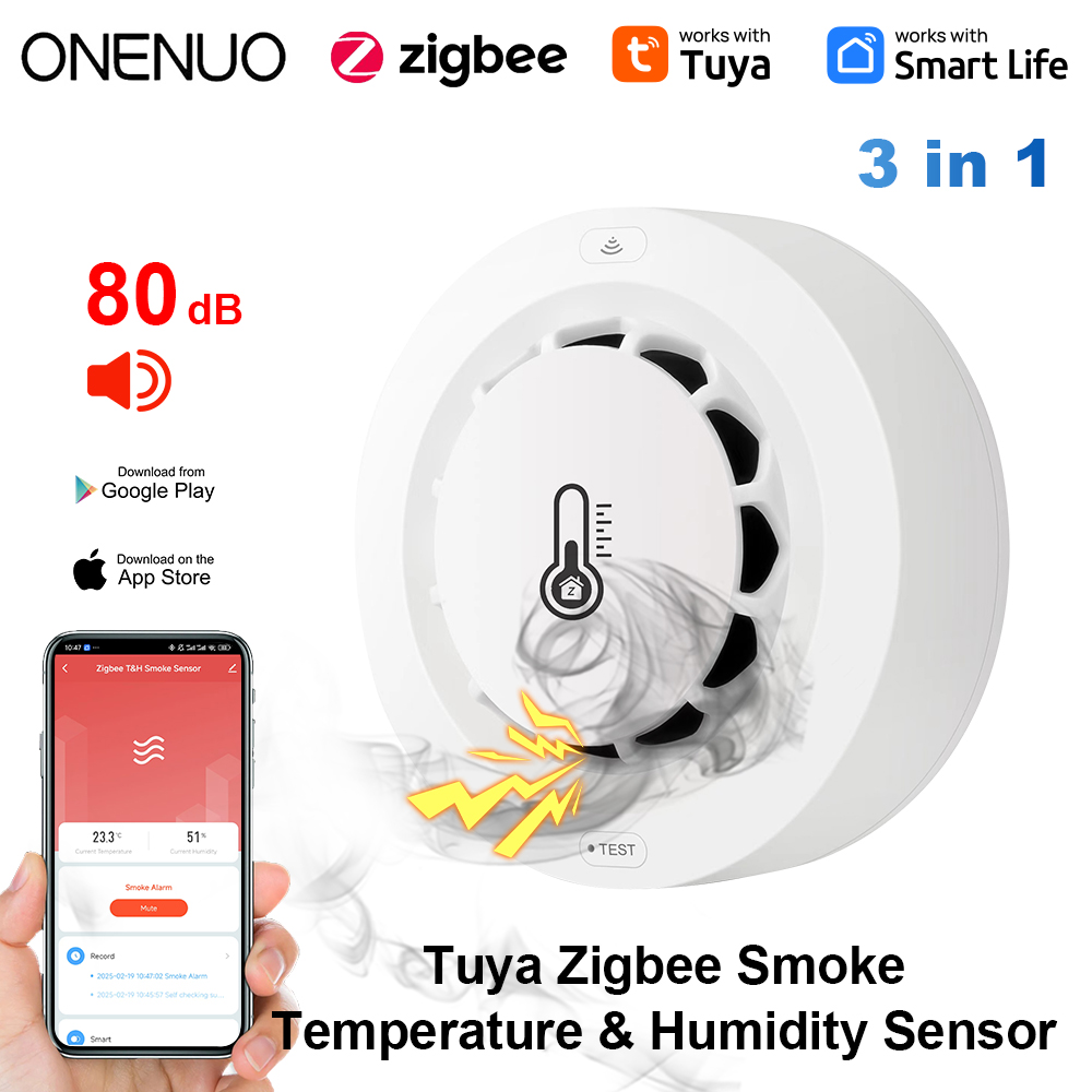 Smoke Detector Interconnected - Tuya Zigbee BT détecteur de fumée