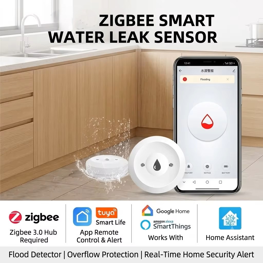 Water Alarm Sensor - Détecteur de fuite d'eau intelligent ZigBee