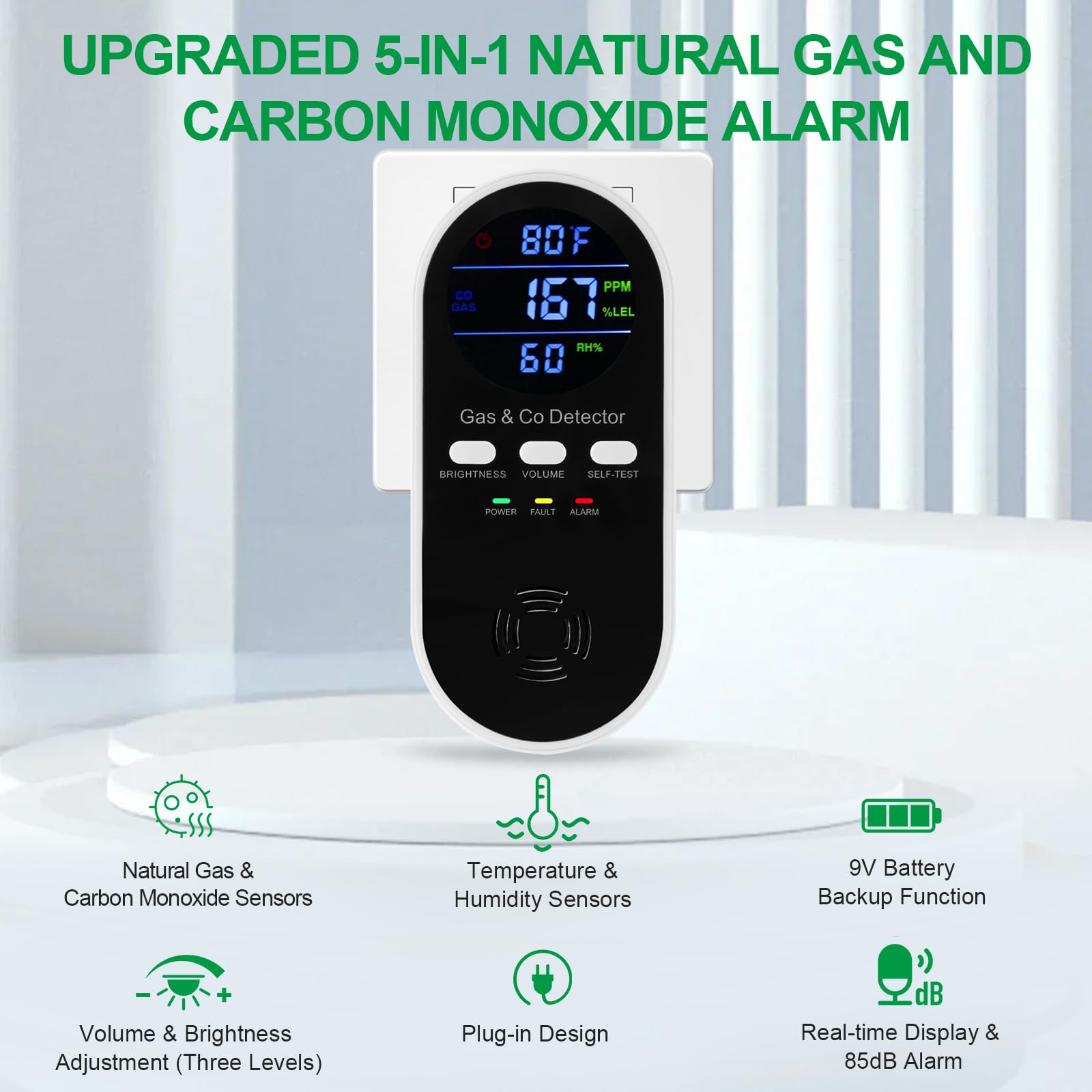 Détecteur combiné gaz et monox - Co Detector Plug avis et prix