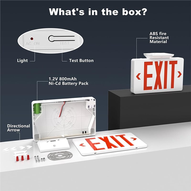 B67C homologué UL, ensemble d' - Emergency Exit Sign avis et prix