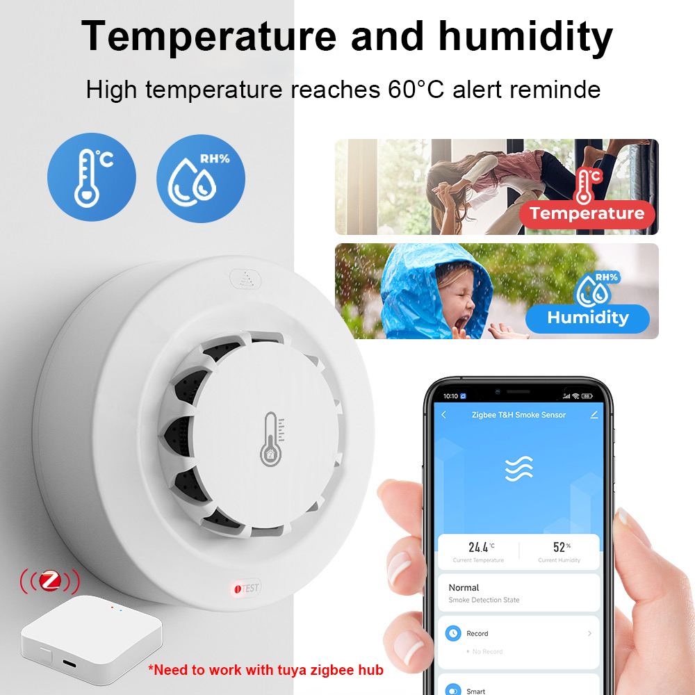 Tuya Zigbee BT détecteur de fu - Smoke Detector Interconnected avis et prix