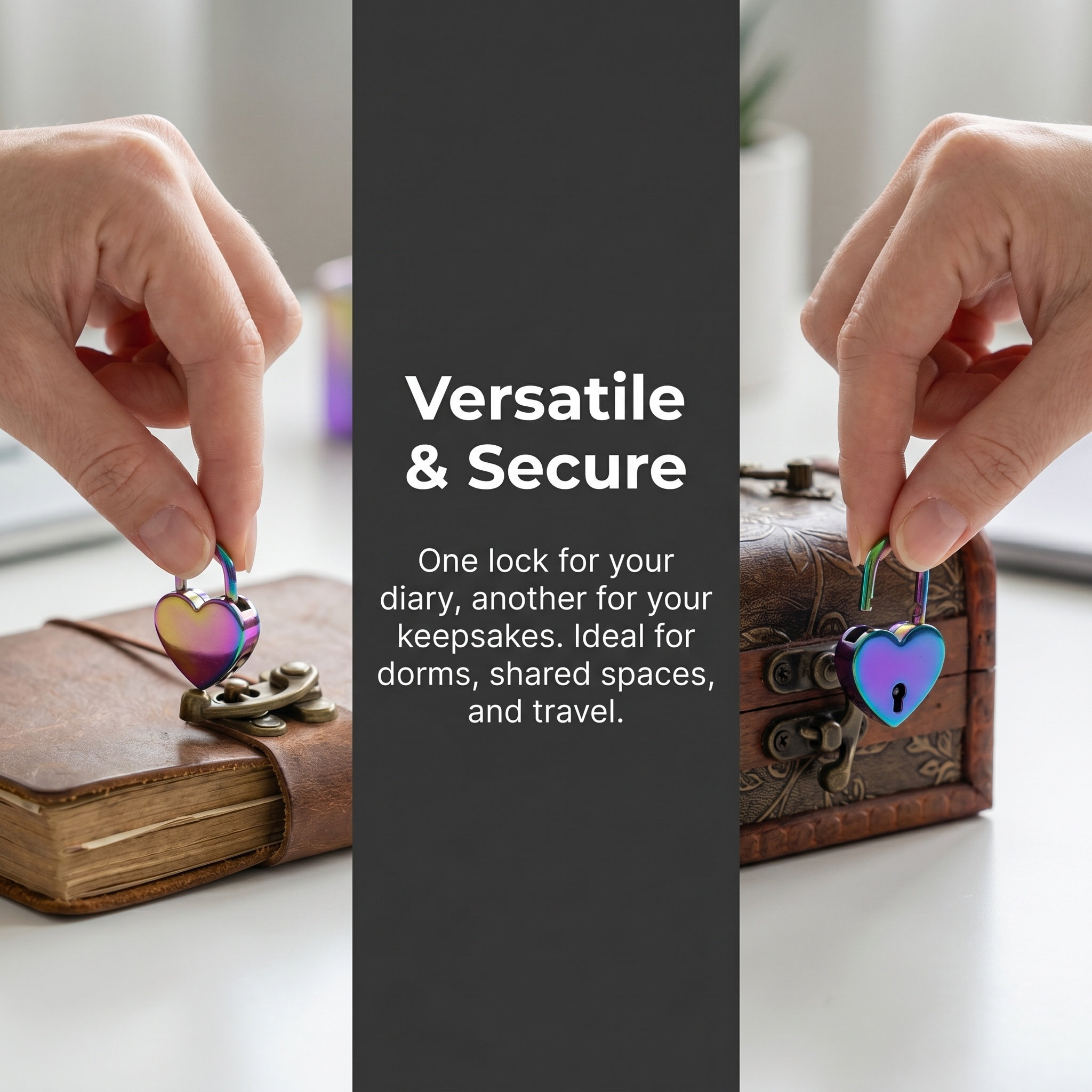 Lot de 2 mini cadenas en forme - Lockbox Key Secure avis et prix